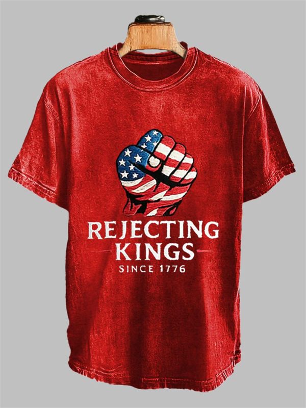 Men's Rejecting Kings Since 1776 Print T-Shirt